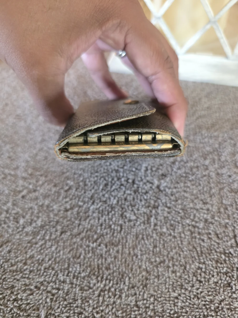 Louis Vuitton Monogram Canvas Key Pouch in Dark Brown